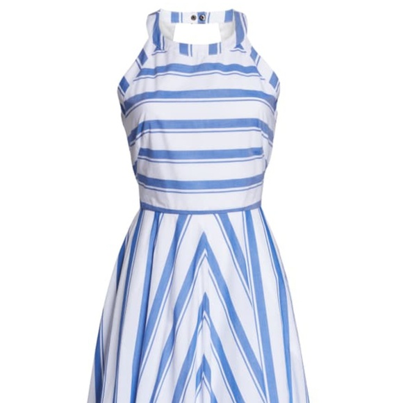 NEW Eliza J Sleeveless Fit & Flare Striped Dress - Picture 4 of 5